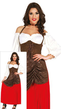 Schankmagd Kostüm für Damen braun