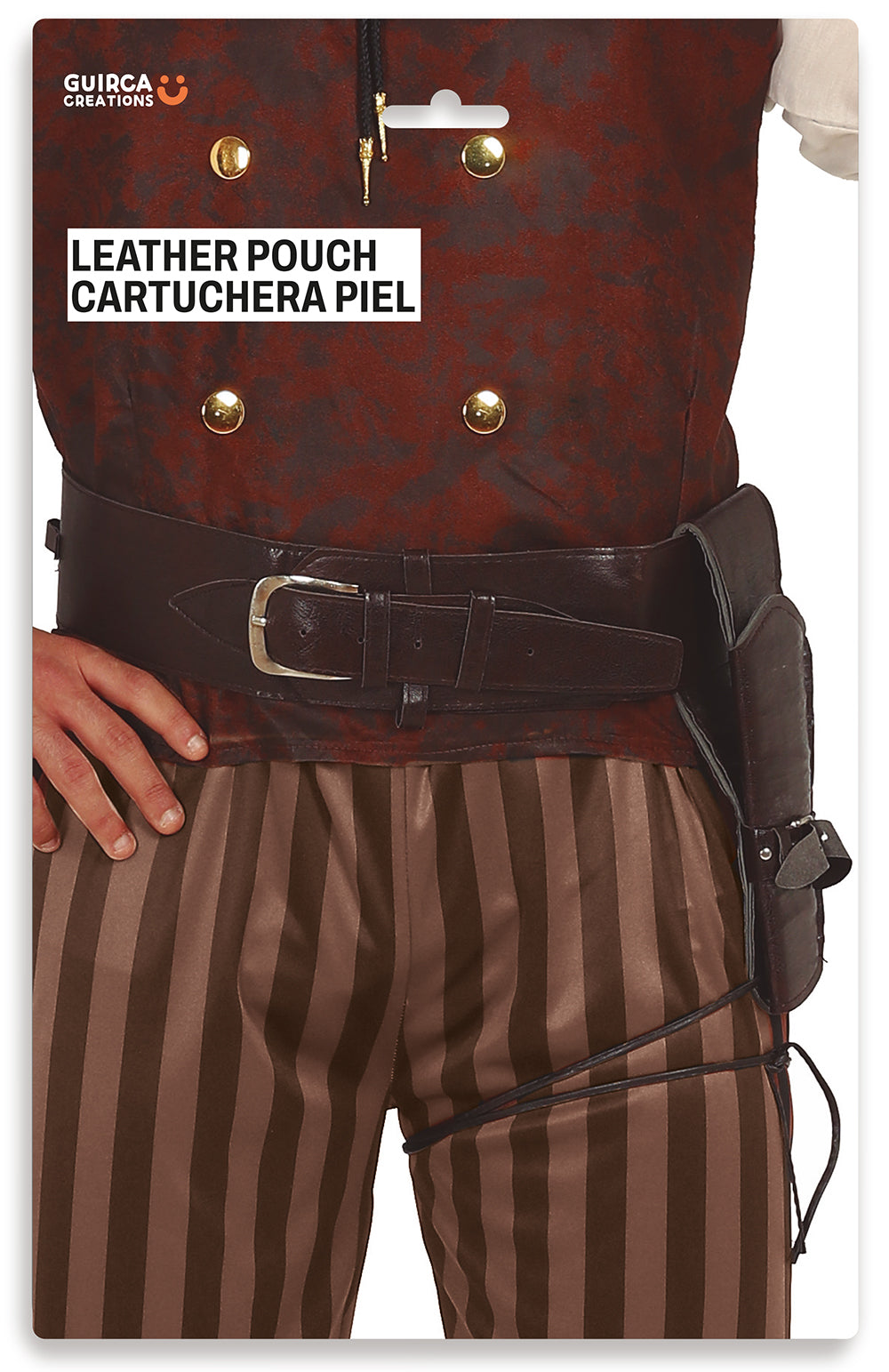 GP17933 – Cowboy Gürtel für Erwachsene braun Western – Farbe: Braun