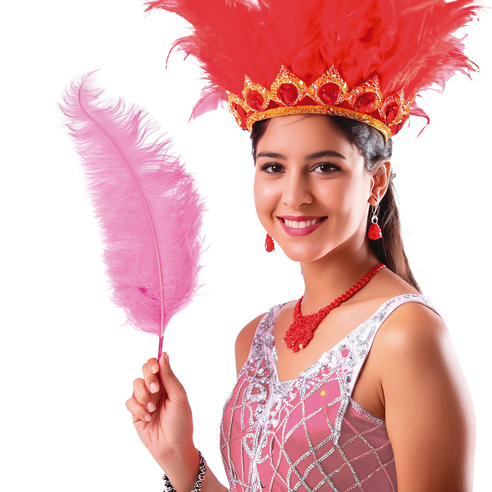 GP17672 – Riesen Straußenfedern für Erwachsene 45 bis 65 cm – Farbe: Pink