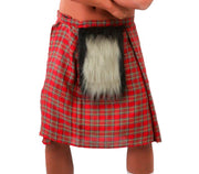 Kilt für Herren 95 x 55 cm rot kariert, Bild 2