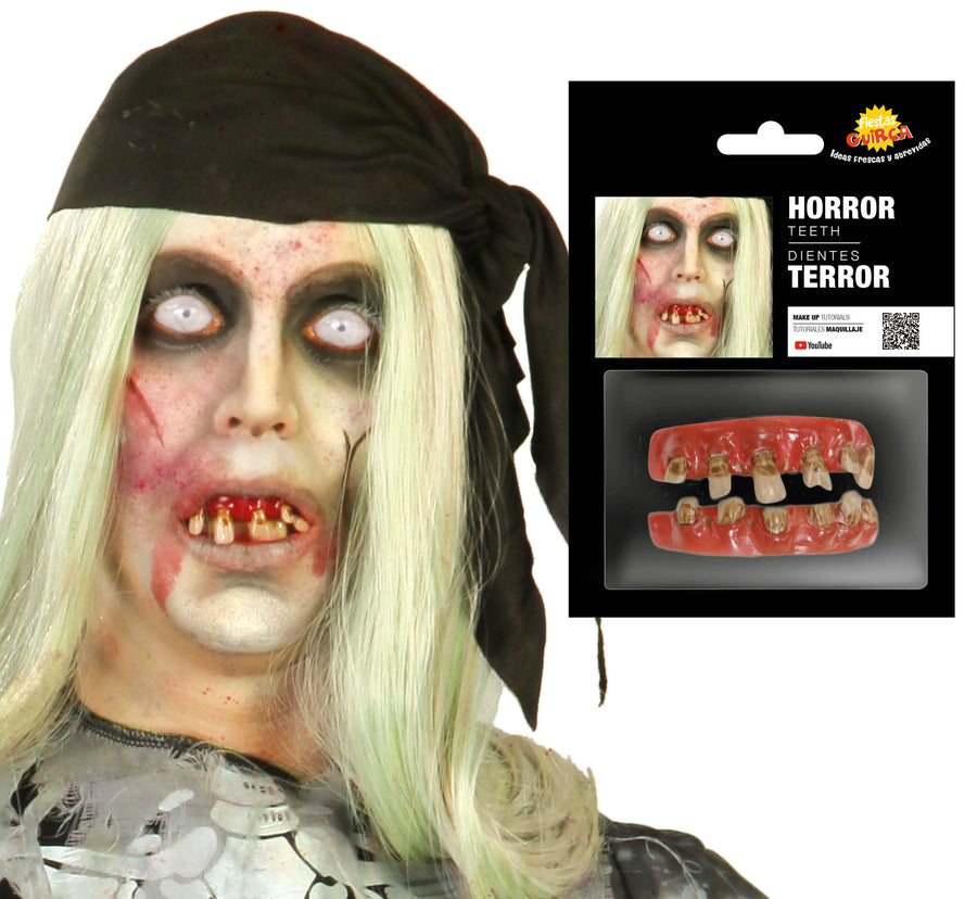 Zombie Zähne für Erwachsene Horrorgebiss