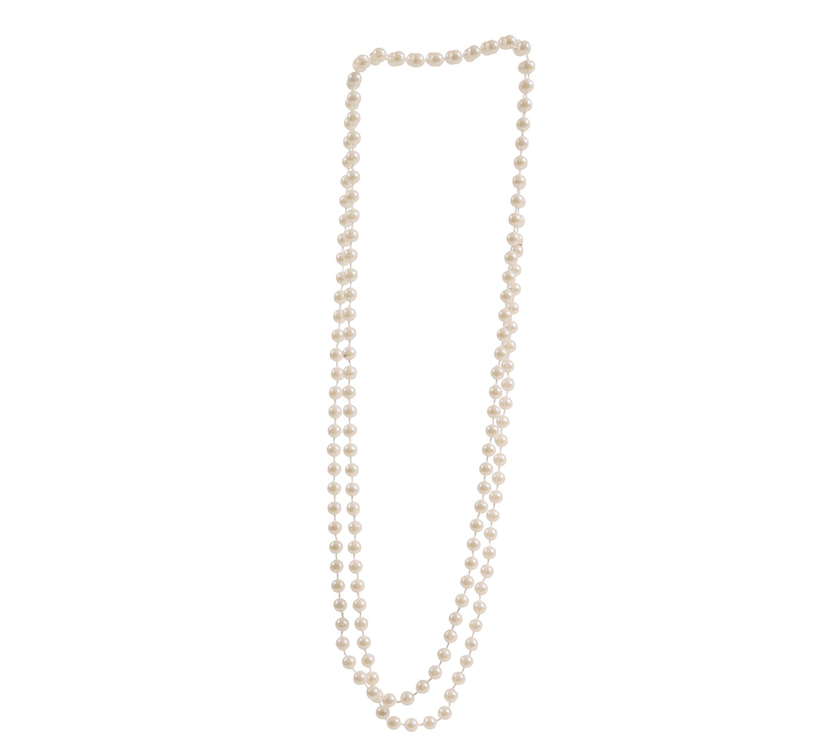 GP16045 – Perlenkette für Damen 140 cm 20er Jahre – Farbe: Weiß
