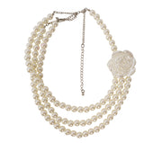 Perlenkette für Damen mit Rose, Bild 3