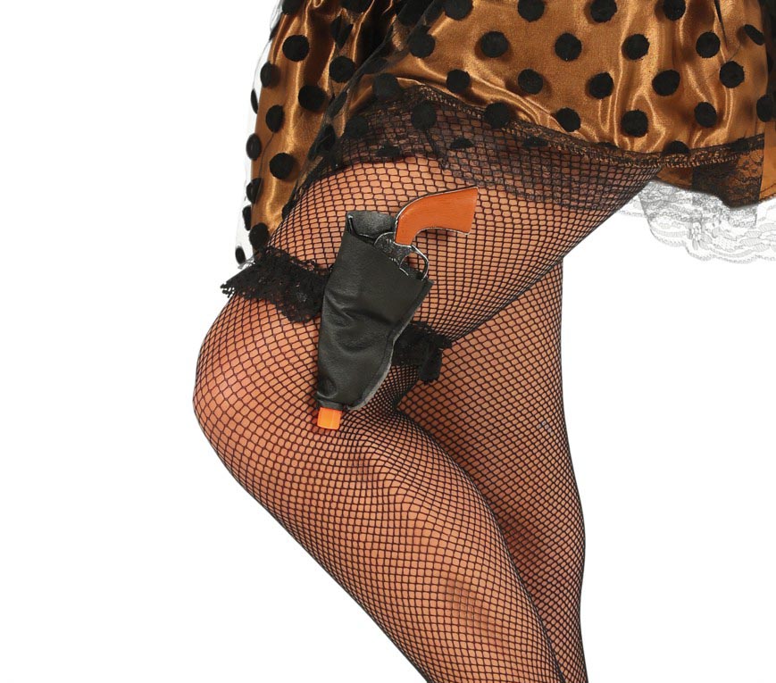 GP17612 – Strumpfband mit Pistole für Damen 18 cm – Farbe: Schwarz, Ansicht 2