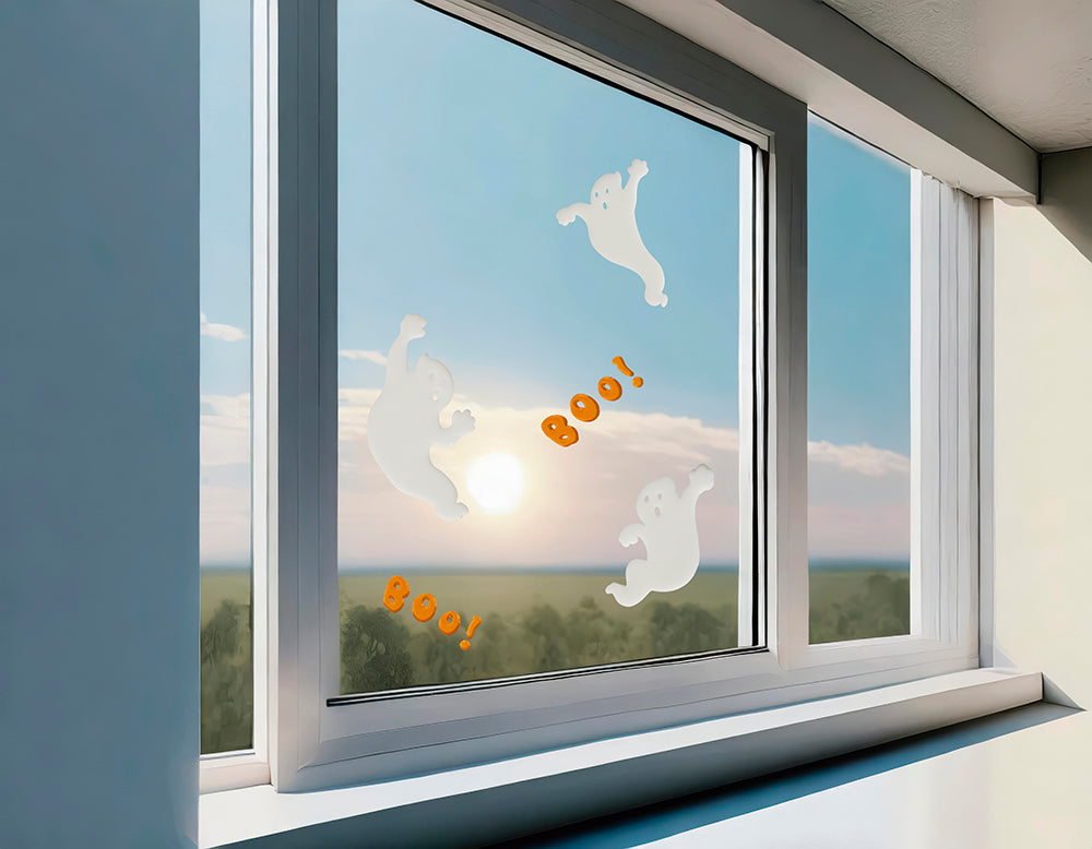 GP24329 – Halloween Fensterdeko Gel 20 x 20 cm – Farbe: Schwarz, Weiß
