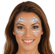 Strasssteine Gesichtsschmuck für Damen silber, Bild 1