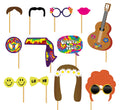 Hippie Fotorequisiten 12 teilig 18 cm