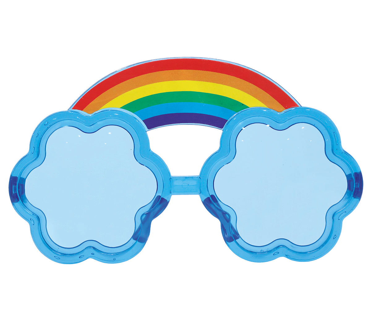 GP18856 – Regenbogen Brille für Erwachsene mit Wolken – Farbe: Mehrfarbig