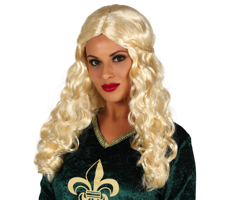 GP4096 – Mittelalterliche Märchenkönigin Blonde Locken – Farbe: Gelb