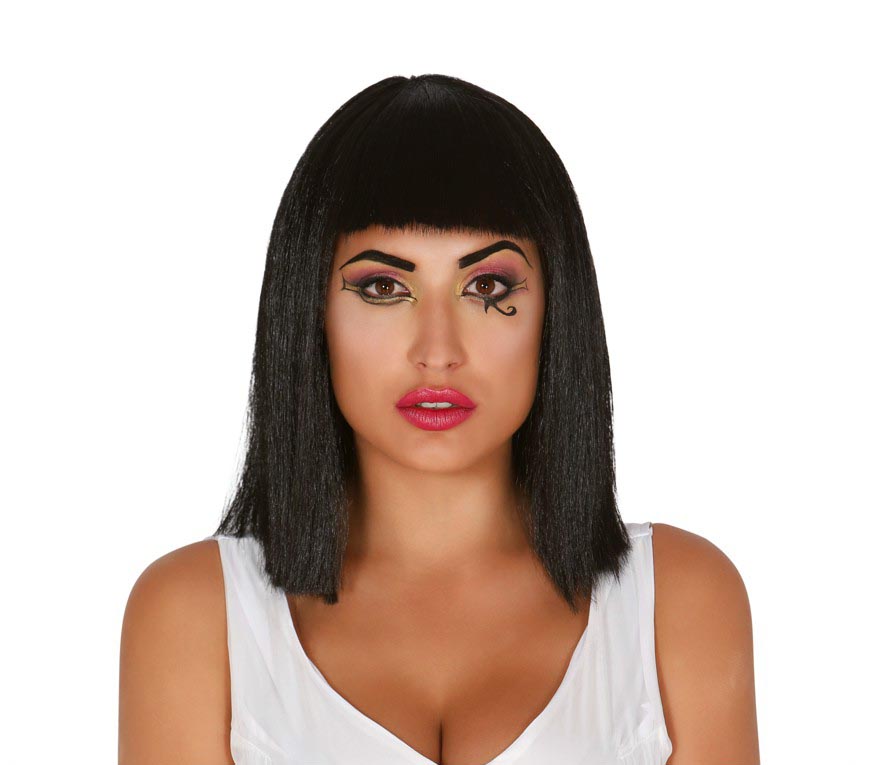 GP4190 – Ägyptische Göttin Cleopatra Perücke – Farbe: Schwarz, Ansicht 2