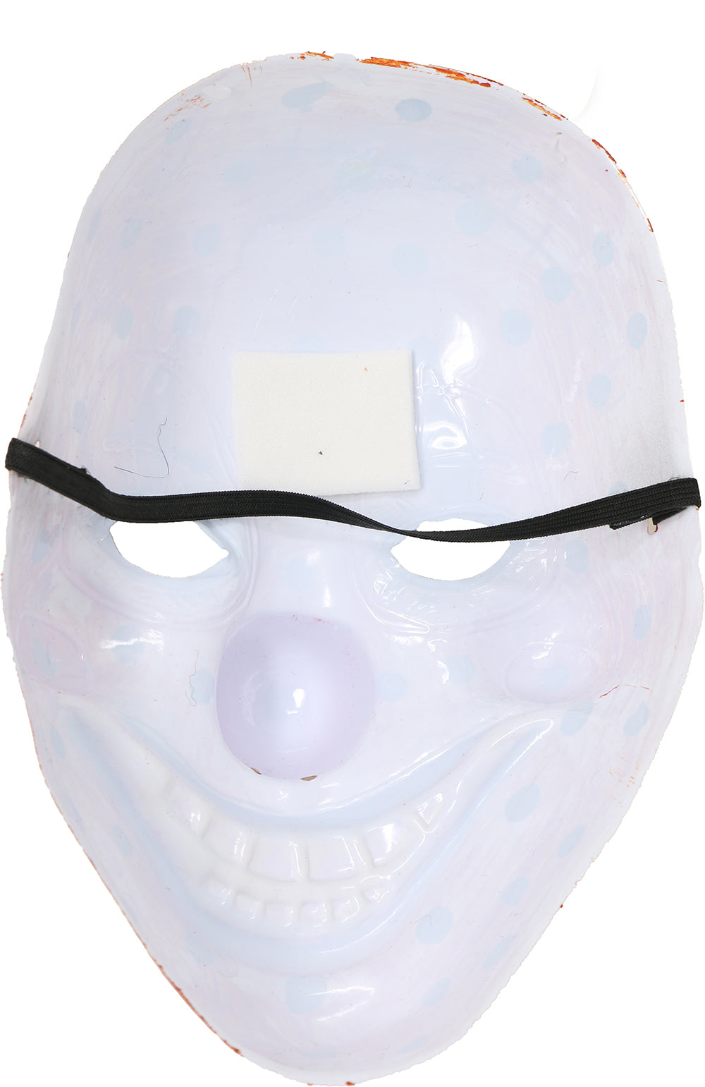 GP2266 – Horrorclown Maske für Erwachsene mit roter Nase – Farbe: Beige
