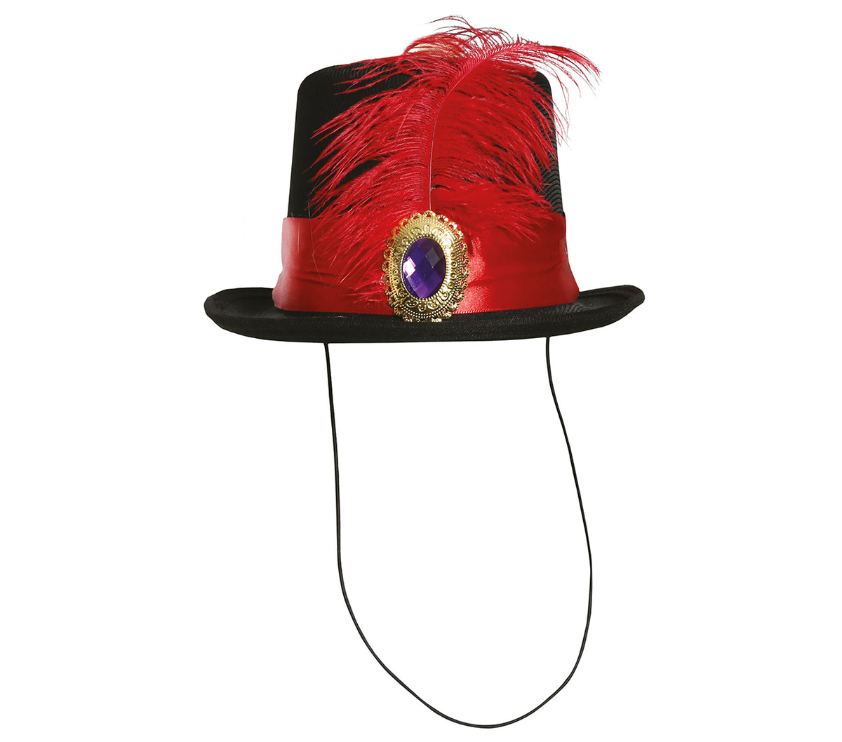 GP18737 – Mini Zylinder für Erwachsene mit roter Feder – Farbe: Schwarz