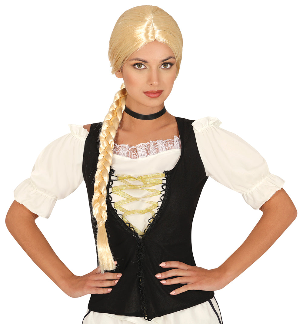 GP4225 – Prinzessin Mittelalter Perücke Kostüm – Farbe: Gelb