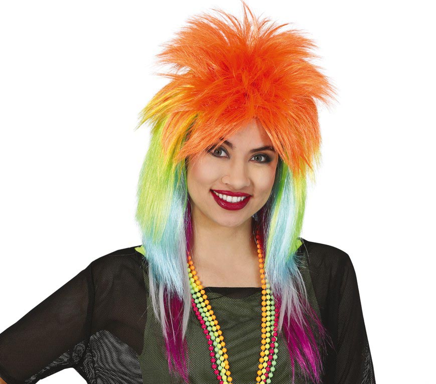 GP4238 – Rock 80s Punk Frisur Karneval – Farbe: Mehrfarbig, Ansicht 2