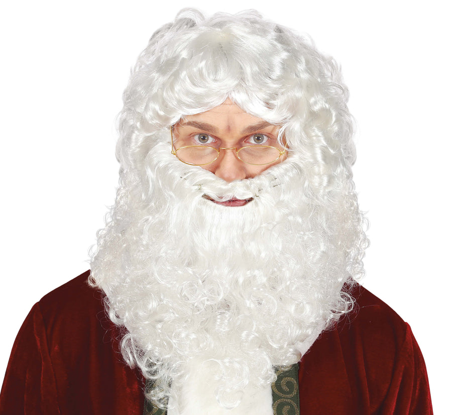 Weihnachtsmann Perücke mit Bart für Herren