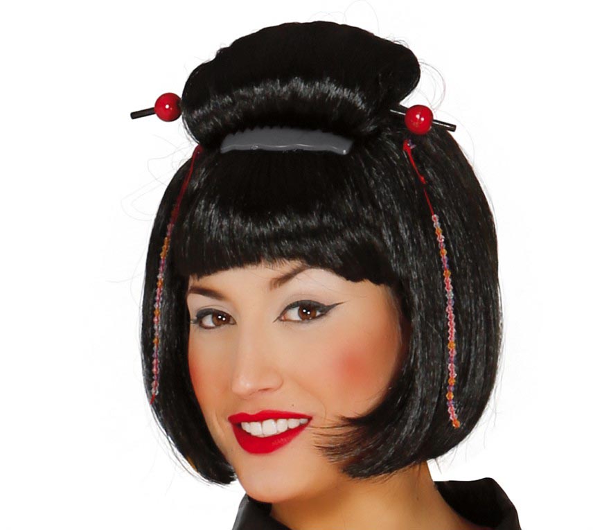GP4272 – Asiatischer Stil Karnevalsperücke – Farbe: Schwarz
