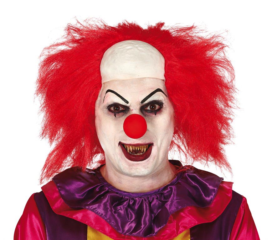 Latex Clown Glatze für Herren rot
