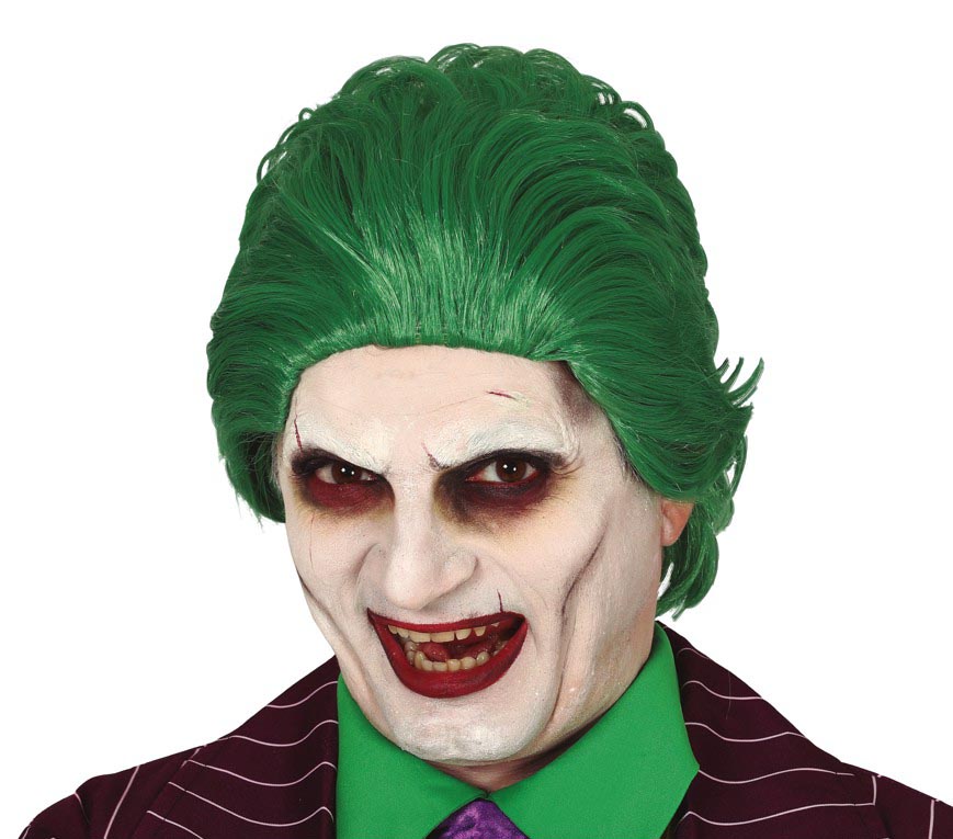 Narren Perücke für Herren grün