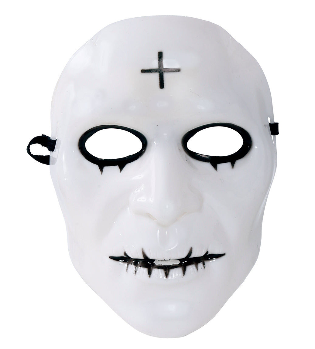 GP2262 – Horror Maske mit Kreuz für Erwachsene weiß – Farbe: Beige