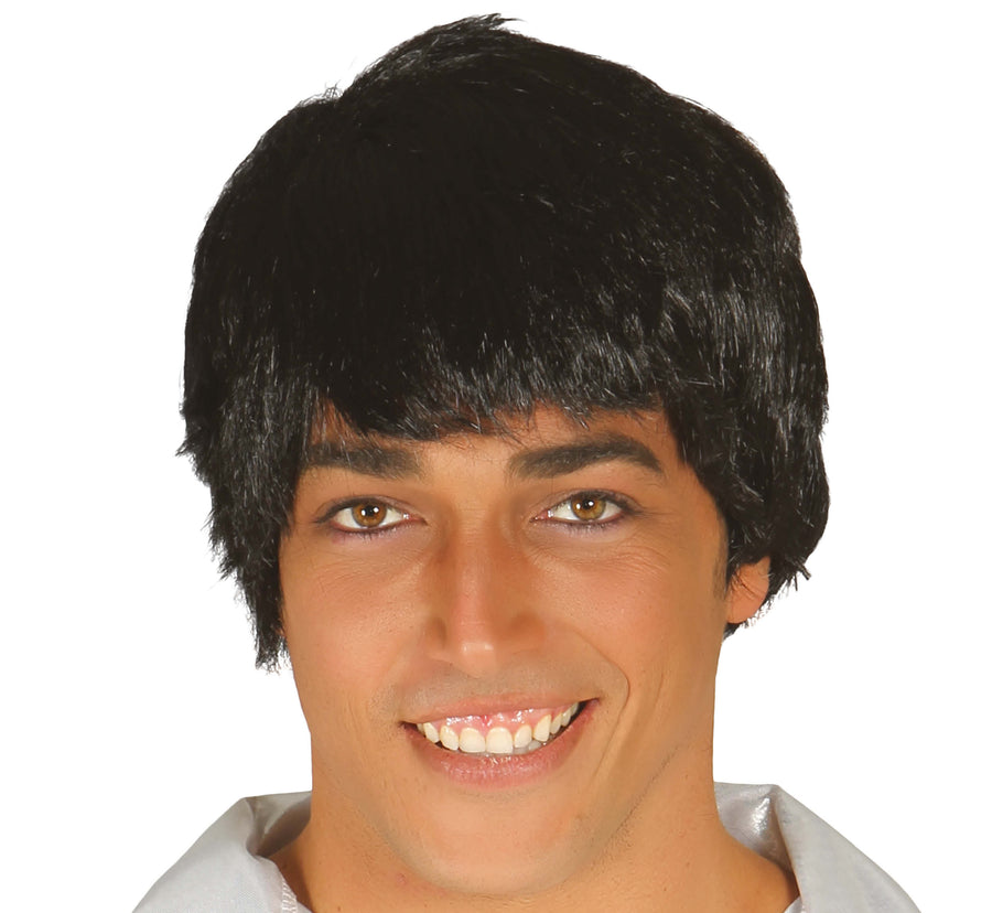 Disco Perücke für Herren schwarz