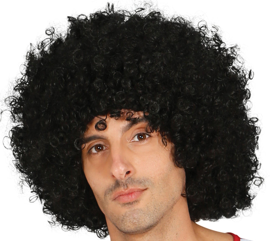 Afro Perücke für Herren schwarz Riesenlocken
