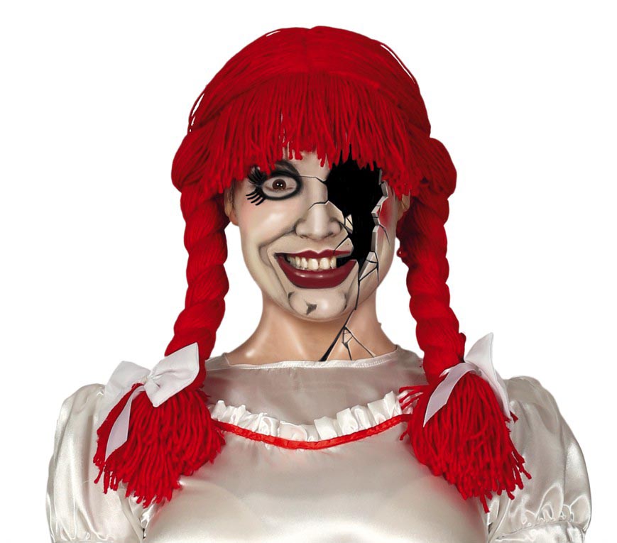 GP4398 – Halloween Zopf Magie Rotes Haar Kostüm – Farbe: Rot