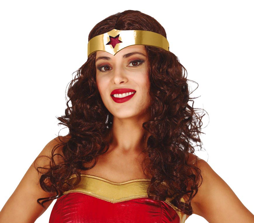 GP4400 – Superhelden Stirnband Stern Comic – Farbe: Braun