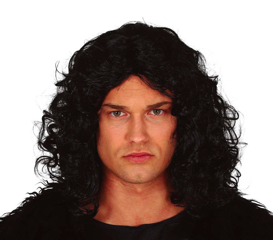 GP4402 – Kriegerzug Schwarze Locken Für Karneval – Farbe: Schwarz