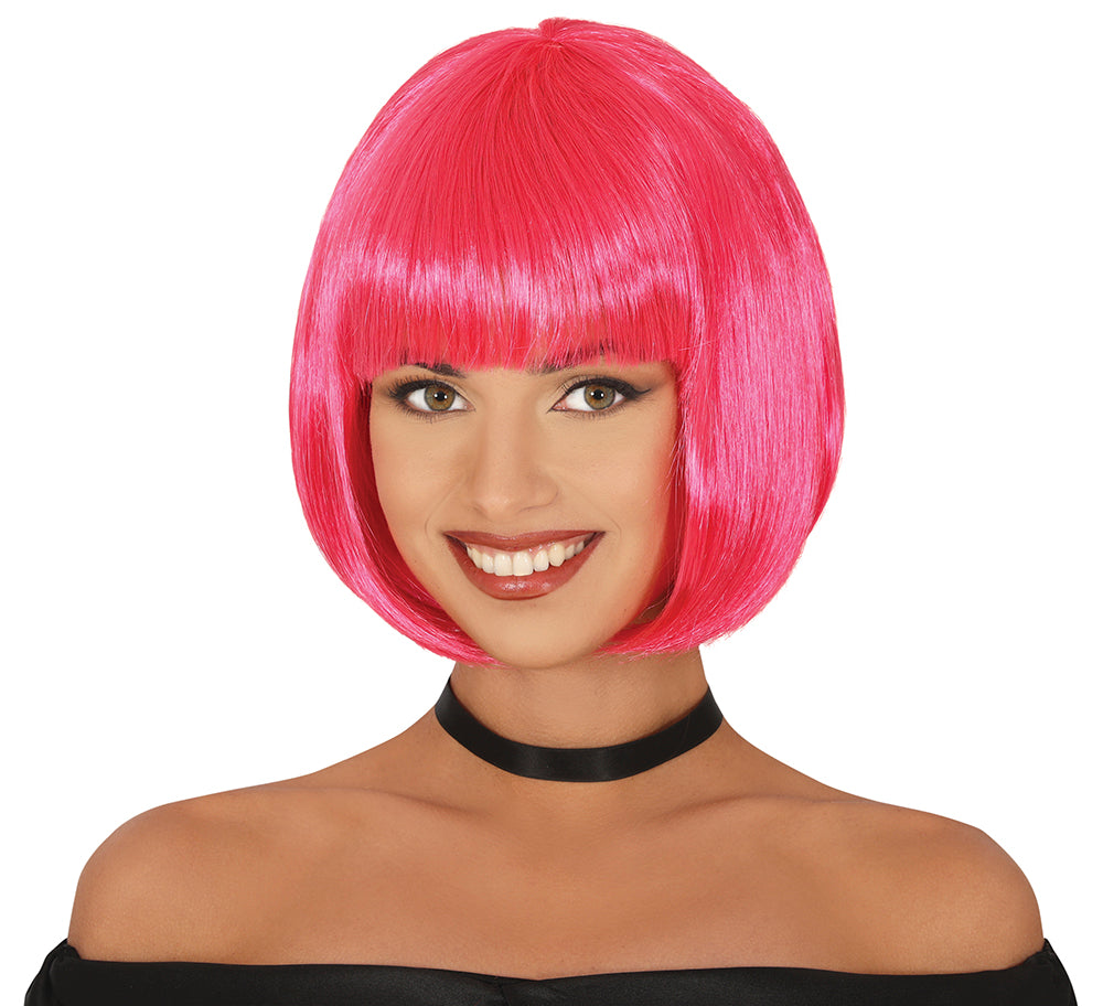 GP4443 – 20s Karneval Bob Perücke Glänzend – Farbe: Pink