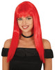 GP4454 – Karneval Bunte Perücke Lang Fasching – Farbe: Rot