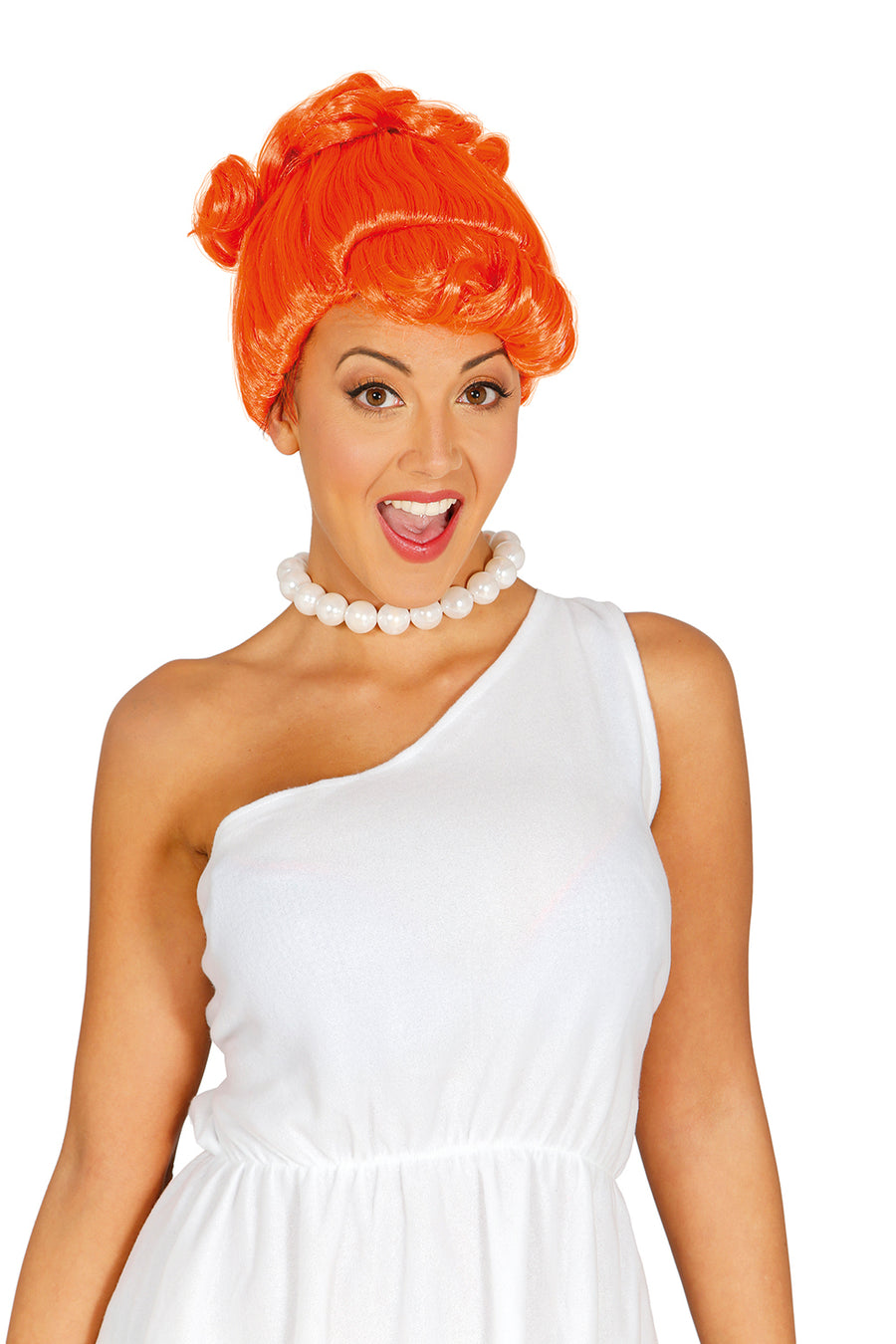 Höhlenbewohnerin Perücke für Damen orange