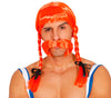 GP4577 – Gallier Perücke Mit Zöpfen Orange – Farbe: Orange
