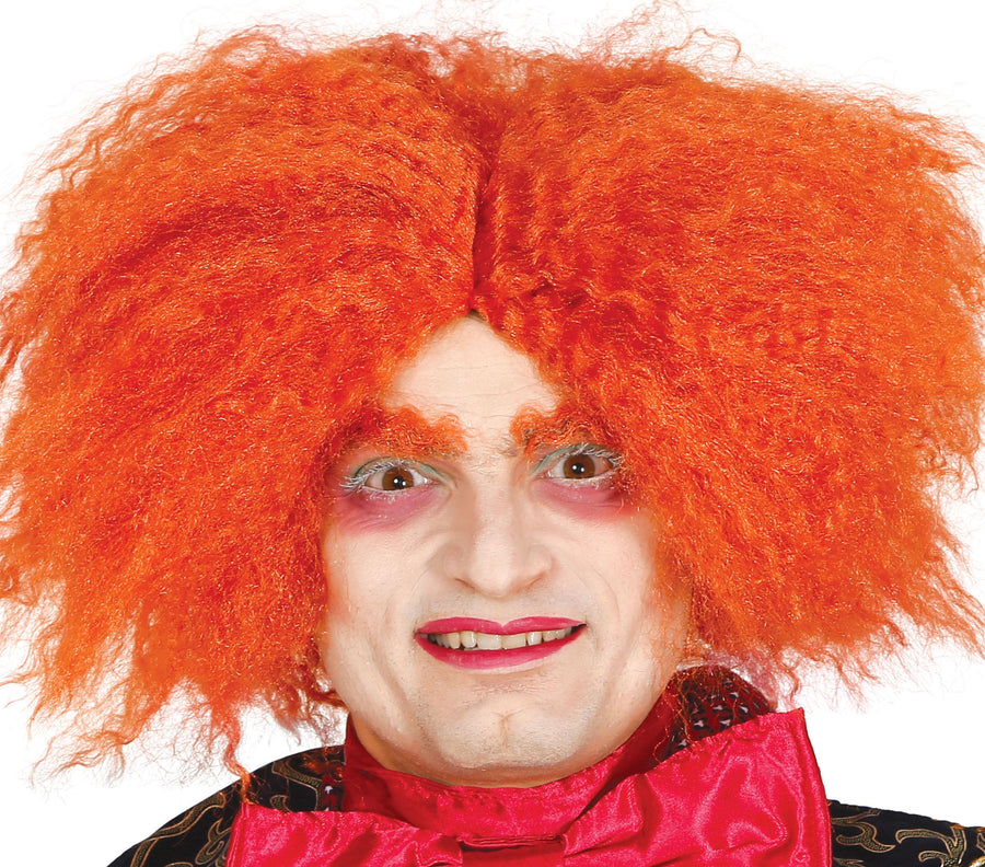Hutmacher Perücke für Herren orange