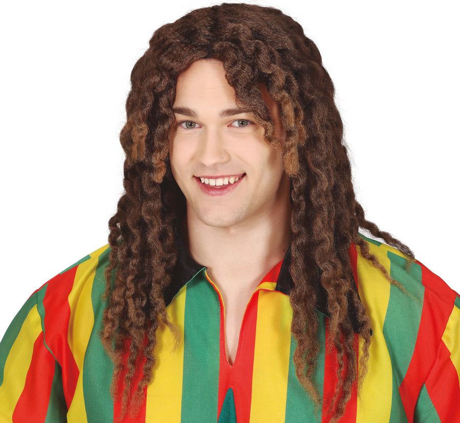 Rasta Perücke für Erwachsene braun Dreadlocks