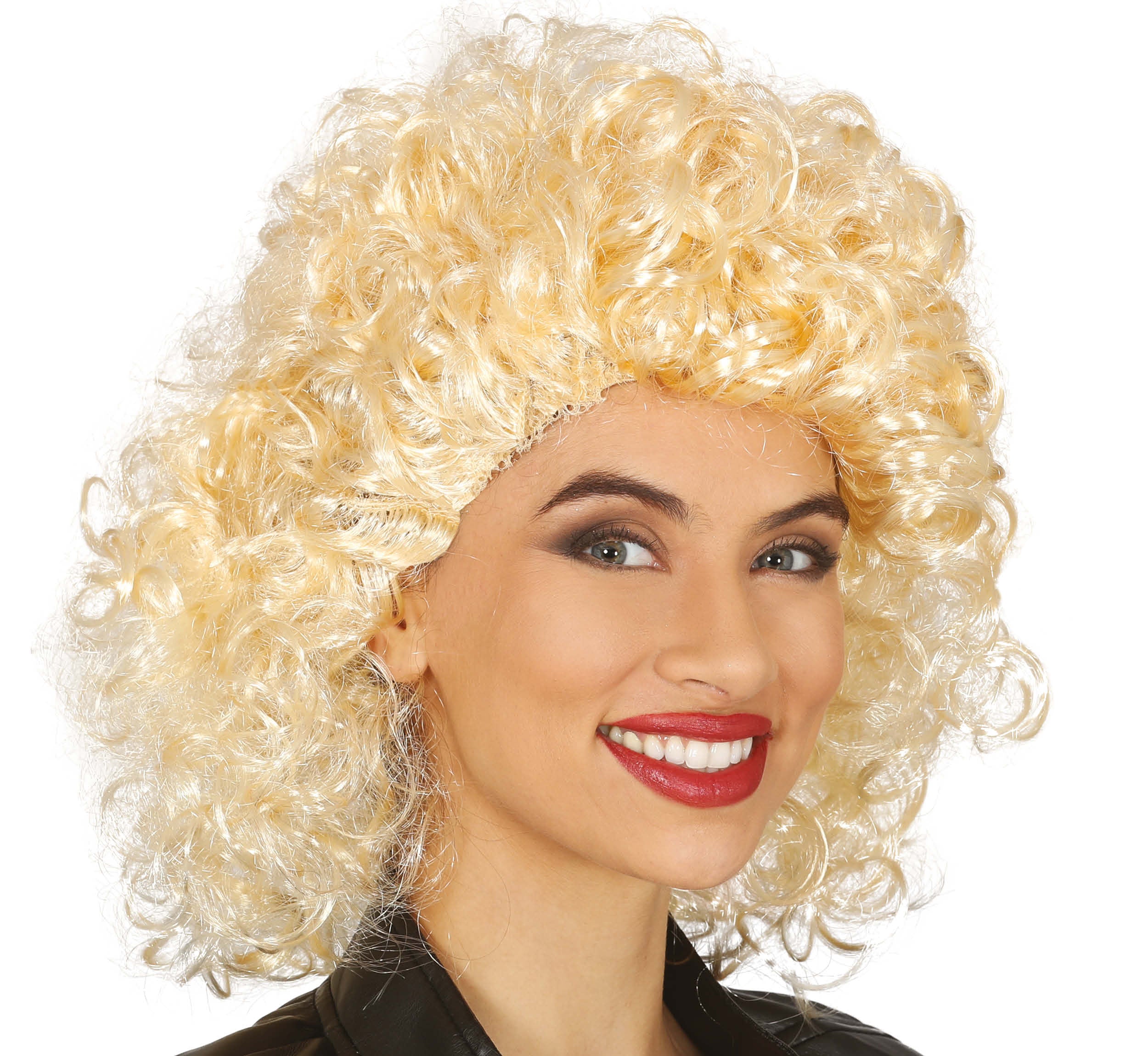 GP4669 – 70s Blonde Locken Kostüm Party Perücke – Farbe: Gelb