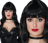 GP4693 – Märchenhafte Königin Lange Schwarze Perücke – Farbe: Schwarz