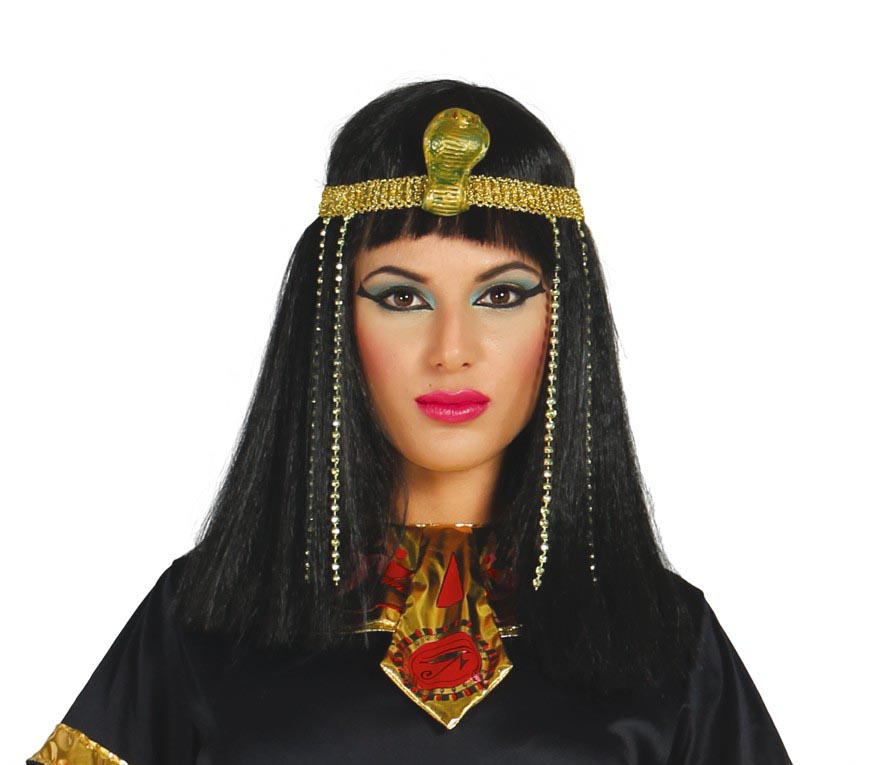 GP4778 – Ägyptische Königin Perücke Cleopatra – Farbe: Schwarz