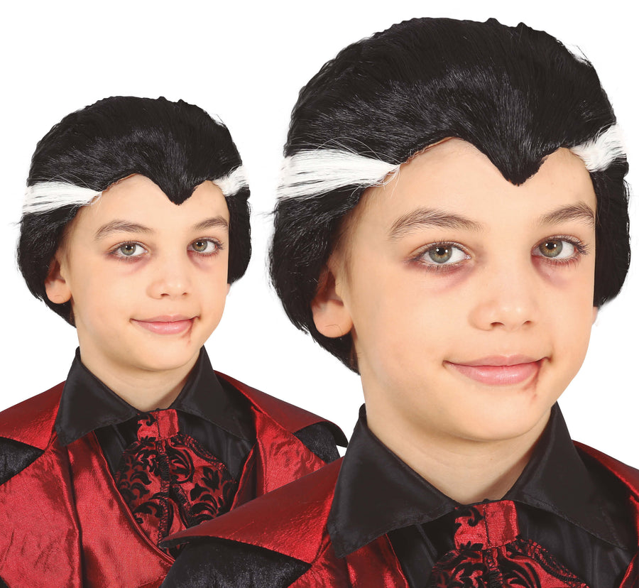 GP48009 – Vampir Halloween Haarteil Kinder – Farbe: Schwarz, Ansicht 2