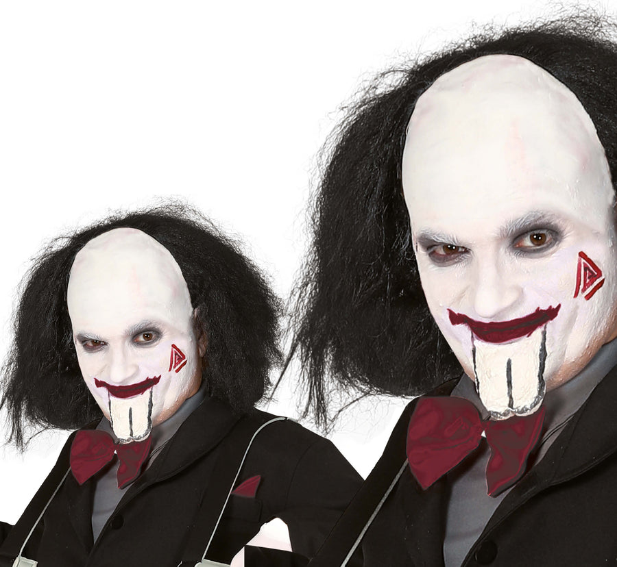 GP48012 – Halloween Maske Joker Grusel Perücke – Farbe: Schwarz, Ansicht 2