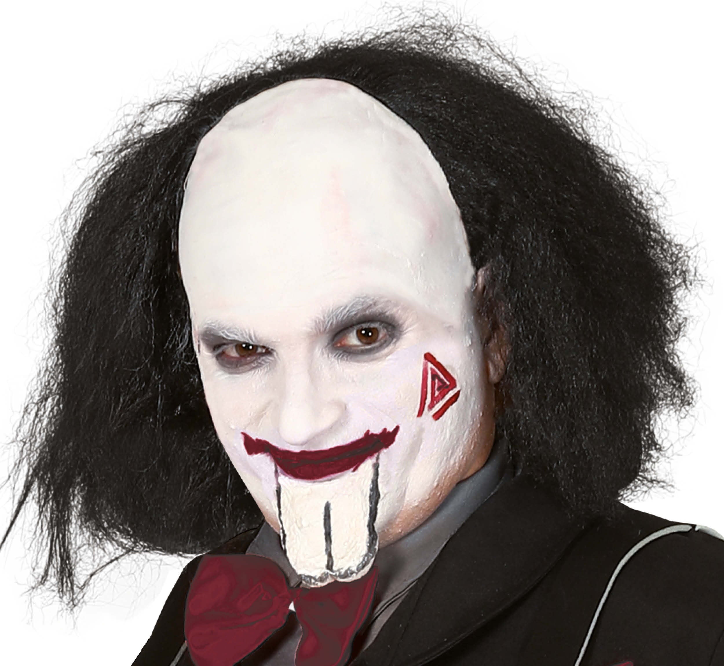 GP48012 – Halloween Maske Joker Grusel Perücke – Farbe: Schwarz