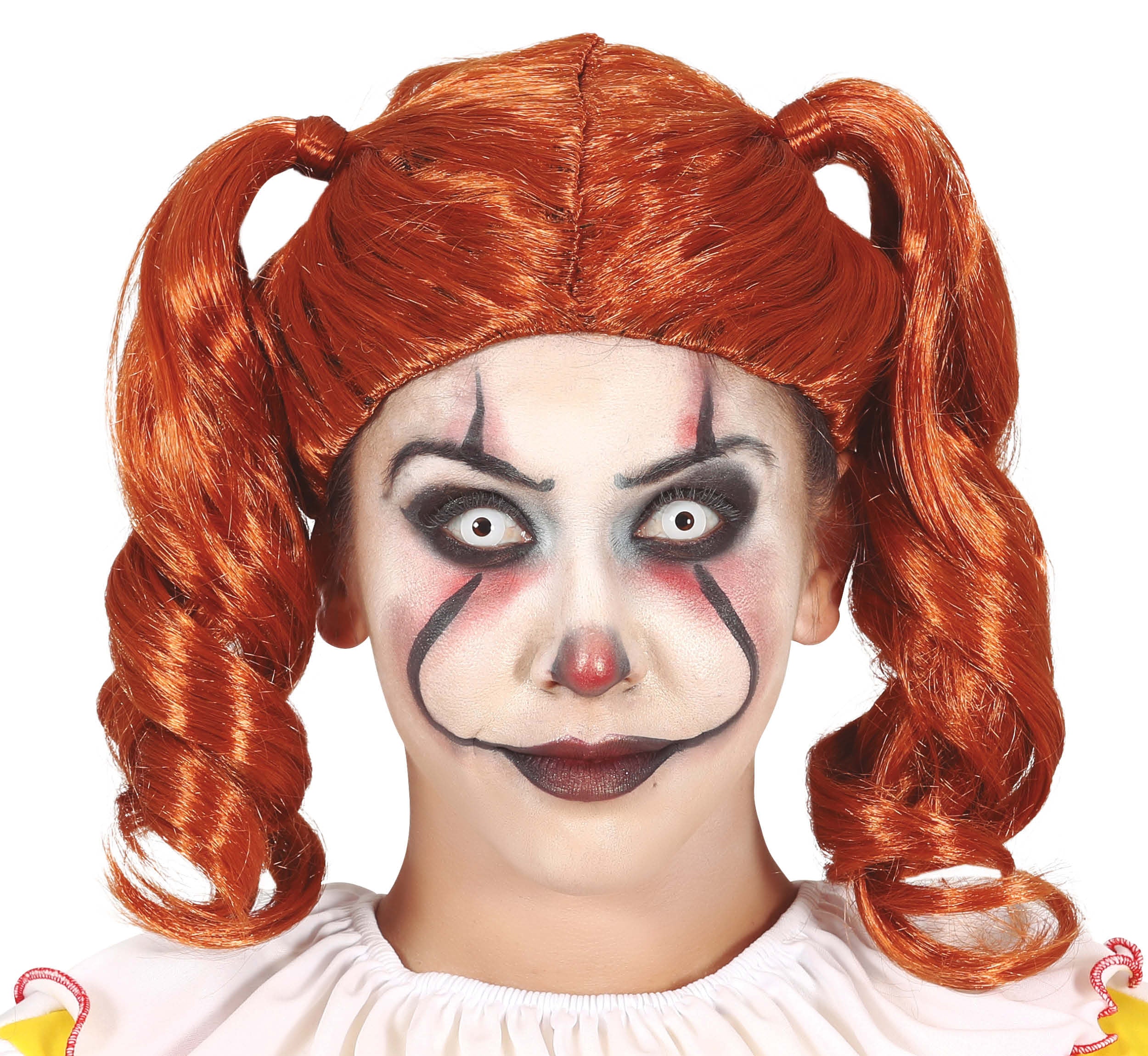 GP48014 – Clown Halloween Perücke Rote Locken – Farbe: Orange