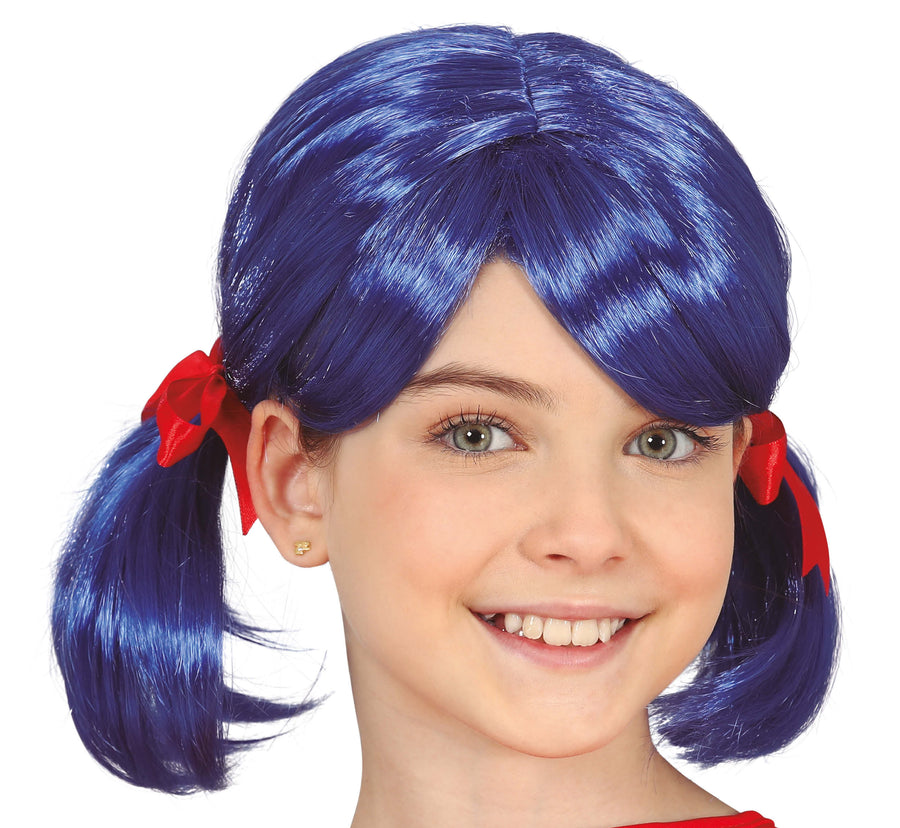 Superhelden Cosplay Blau Perücke Karneval