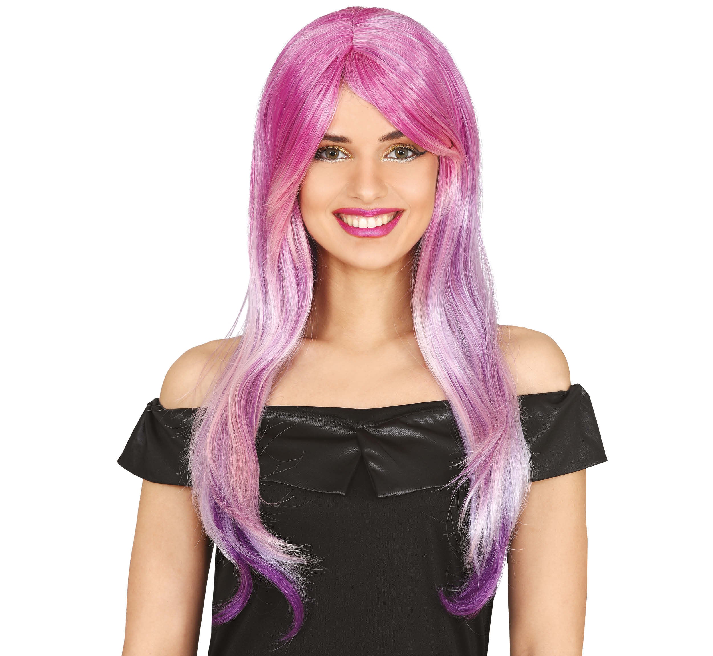 GP48026 – 50's Style Wellig Blond Blau Perücke – Farbe: Lila