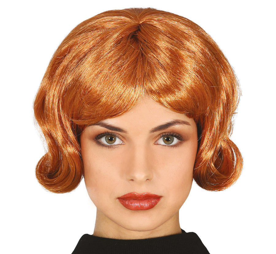 Retro Glamour Perücke Kupfer