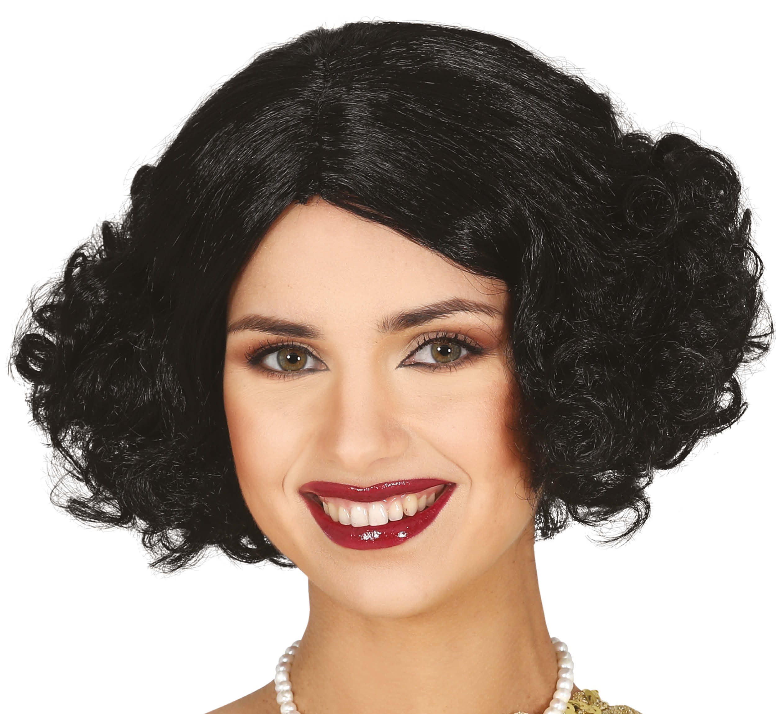 GP48040 – Gatsby Stil Karneval Perücke 1920er Jahre – Farbe: Schwarz