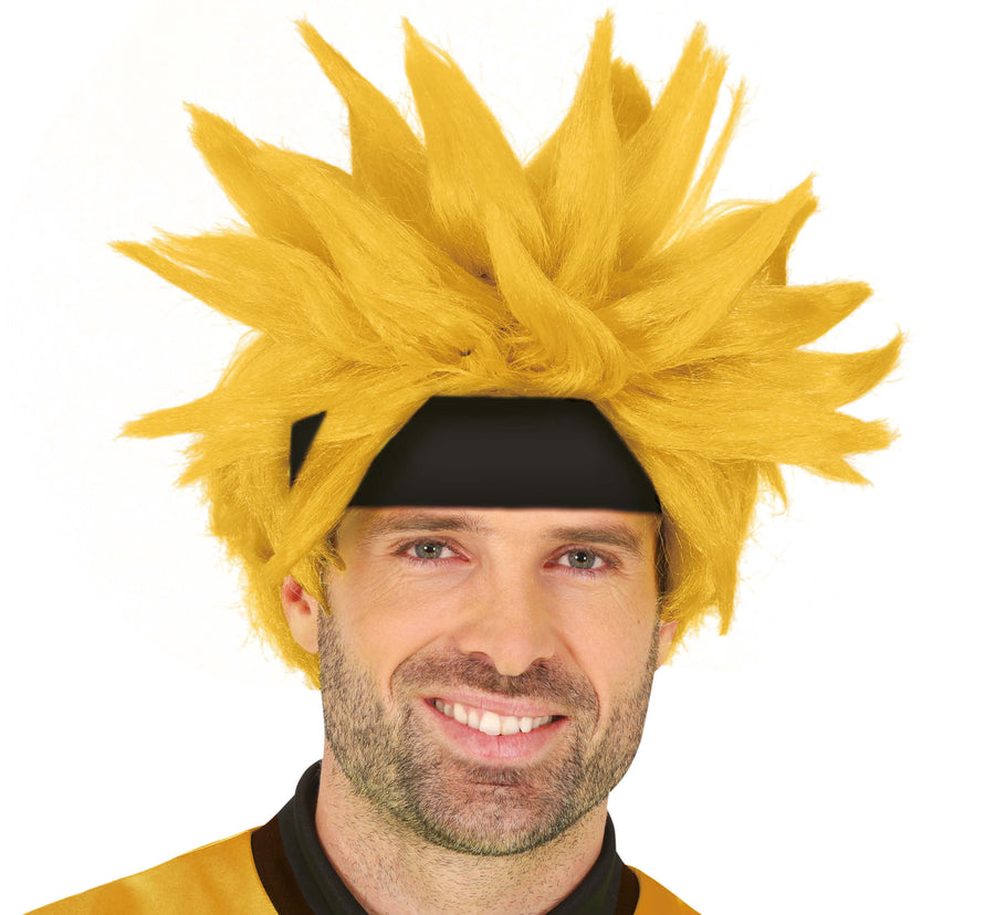 GP48097 – Ninja Anime Perücke Karneval – Farbe: Gelb, Ansicht 2