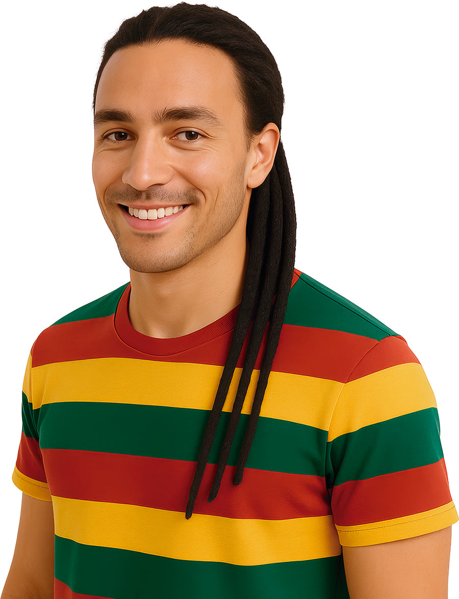 Rasta Dreadlocks für Erwachsene 60 cm schwarz