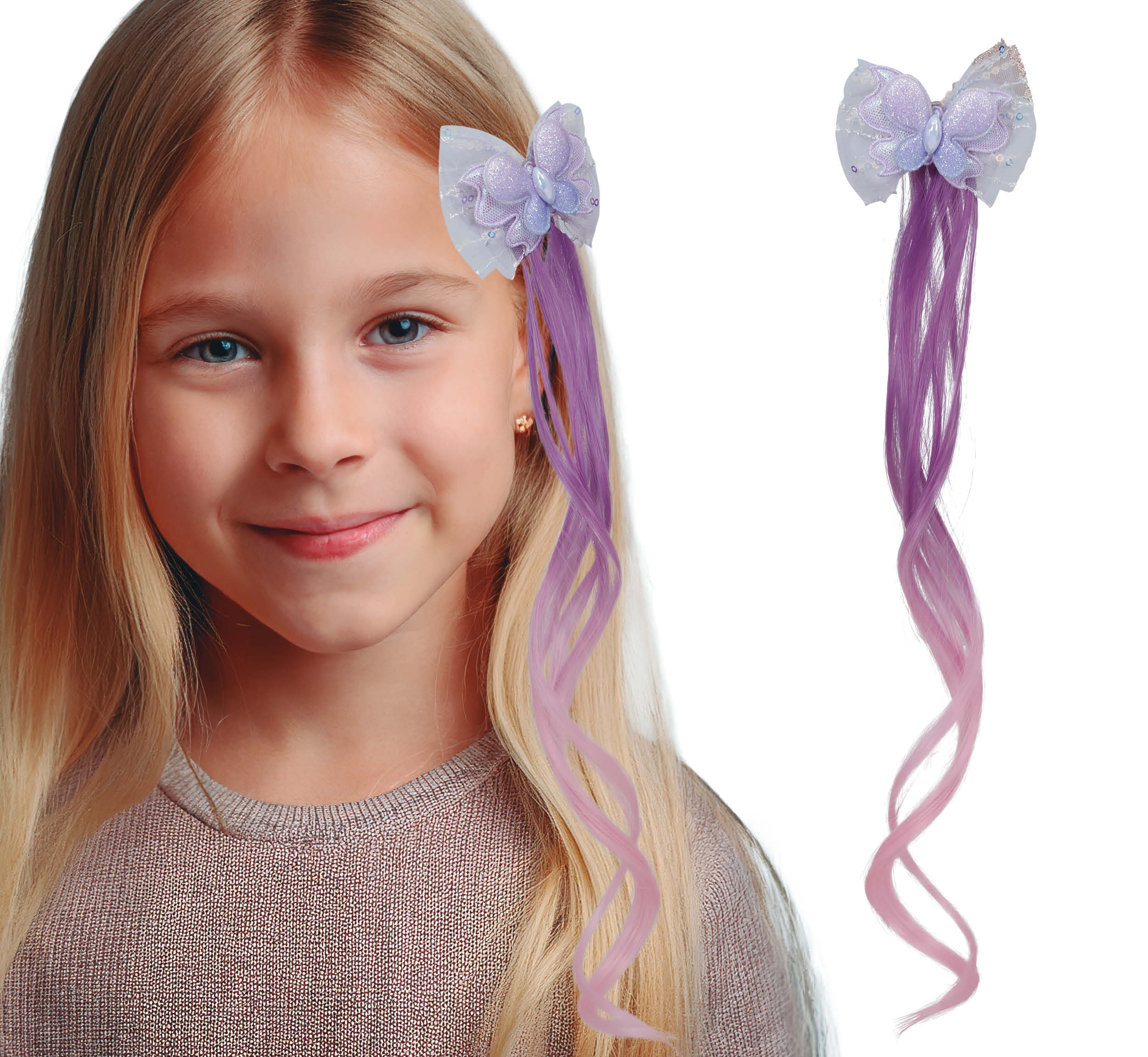 GP48158 – Prinzessinnenhaarschmuck Schmetterlingszauber – Farbe: Lila