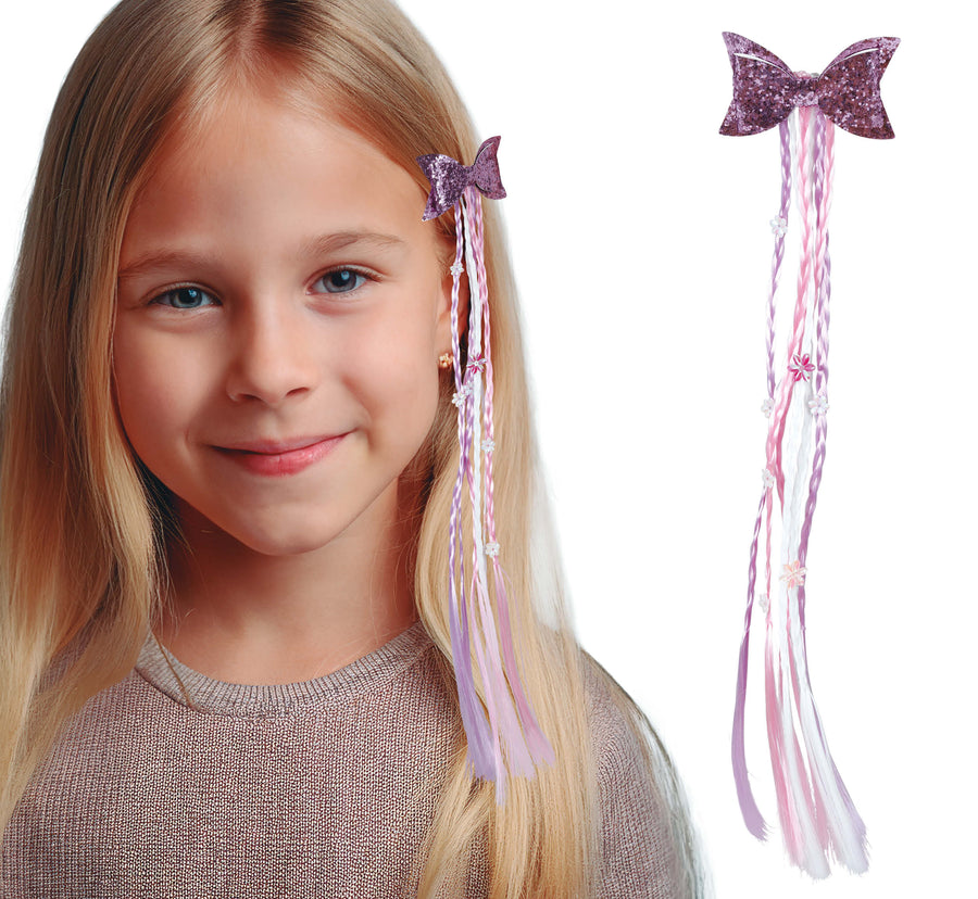 Zopf Haarsträhne für Erwachsene 30 cm mit Schleife