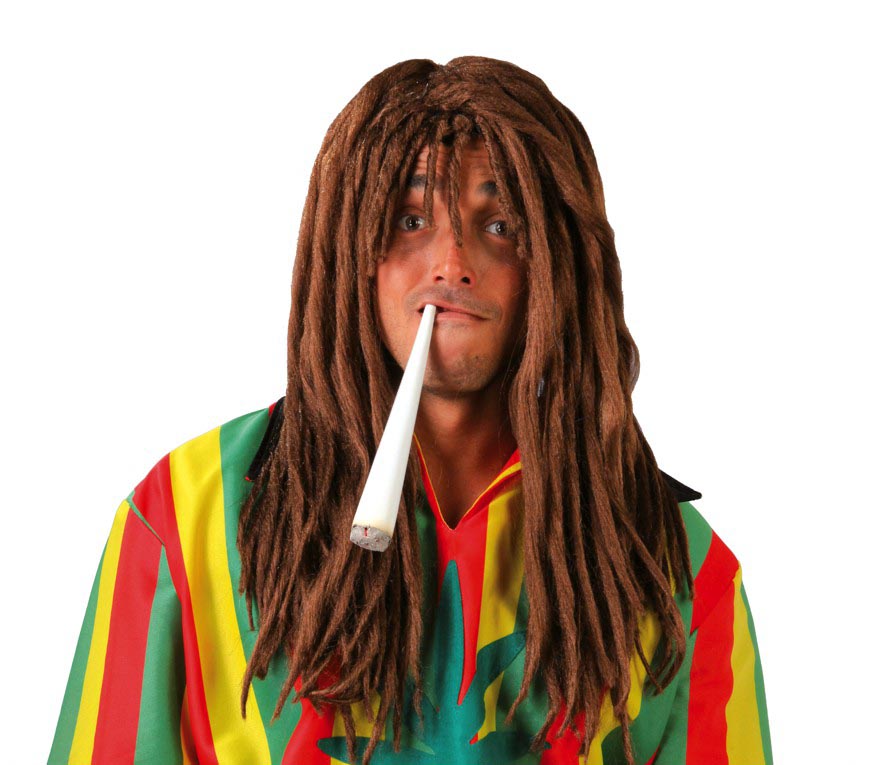 Rasta Perücke für Herren mit Dreadlocks braun